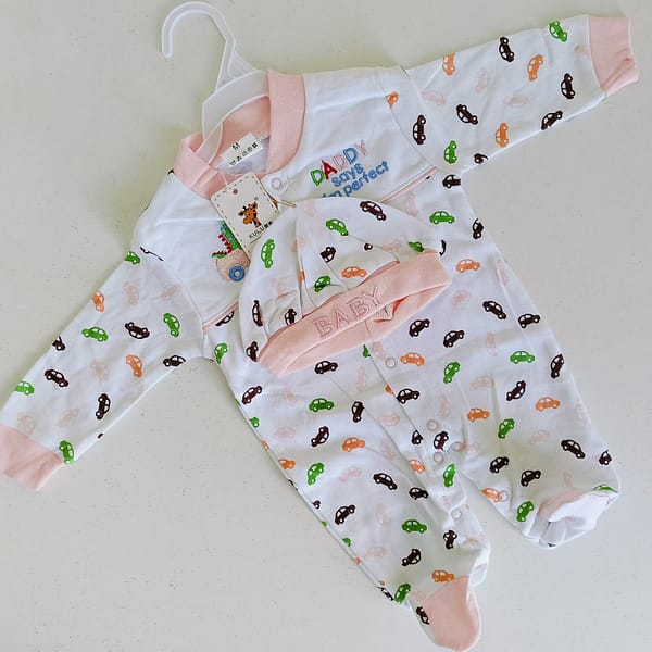 Quality Pure Cotton 2pcs Baby Receiving Set - Image 2