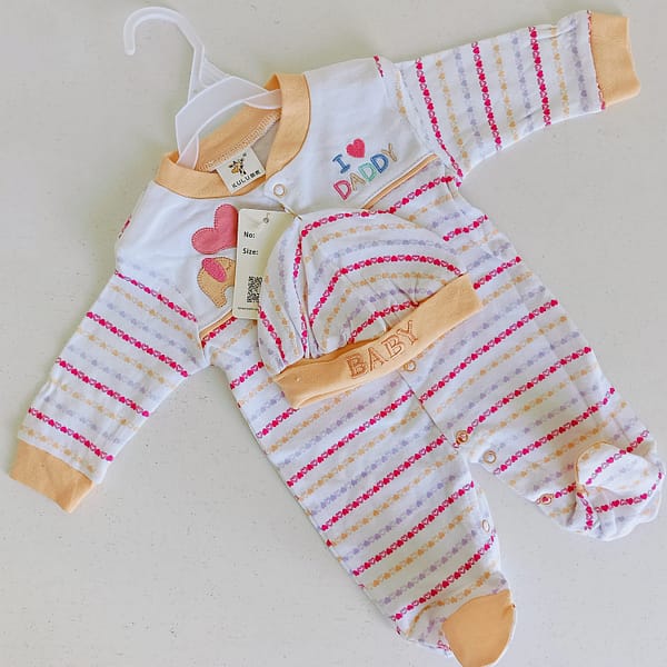 Quality Pure Cotton 2pcs Baby Receiving Set - Image 3