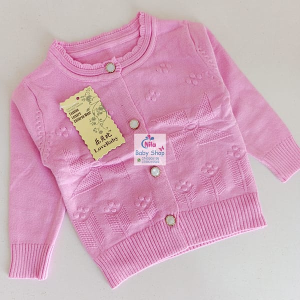 Baby Girl's Top Quality Button-Up Sweater - Image 4