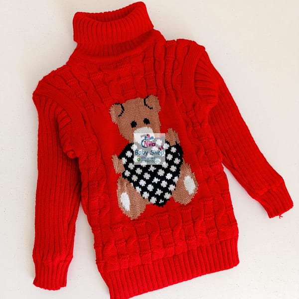 Warm Turtleneck Newborn Unisex Baby Sweater - Image 6